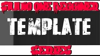 Presonus Studio One Producer Series Beginner Template