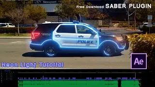 How to create neon lights on to car & every were using after effects saber plugin