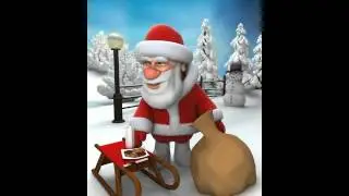 Talking Santa - Говорящий Санта - Санта пьет молоко с печеньем