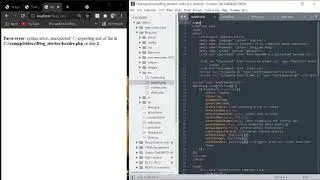 Parse error: syntax error, unexpected expecting end of file in C:\xampp\htdocs\Blog_site\inc\header.