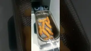 Chicken Strip in deep fryer.