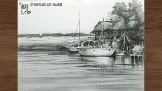 Rough Sailboats Pencil Drawing and Shading with Easy and Simple Pencil strokes | Practice Art