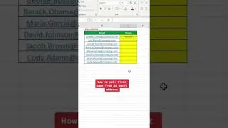 How to extract the first name from email address in Excel! 