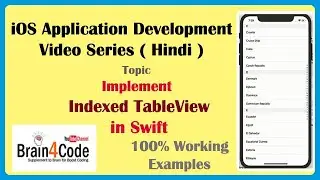 How to Implement Indexed TableView in Swift 5 XCode | Hindi | Example Like Contact App