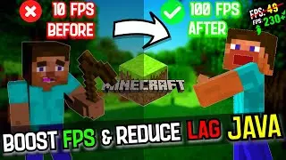 ➢Minecraft java Lag Fix | LAG & STUTTER FIX | Potato/Low end PC | Minecraft java FPS Boost | 2022