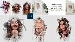 PSD Photo Watercolor Templates Download Files |Sheri SK| |Photo Effect|