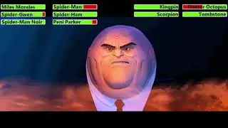 Spider-Man: Into the Spider-Verse (2018) Final Battle with healthbars 1/3 (30K Subscriber Special)