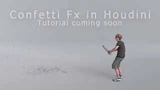 Confetti Fx in Houdini || Tutorial Coming Soon || Party popper confetti