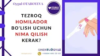 Tezroq homilador bo'lish uchun nima qilish kerak