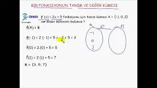 Bir fonksiyonun tanım ve değer kümesi - Matematik Dersleri