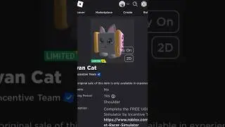 ( Limited UGC Item ) How to get Nyan Cat ROBLOX ( 2023 ) DeanOfficial YT