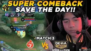 SUPER EPIC COMEBACK DARI PENDATANG BARU!! GILA SERU PARAH MPL S12!! - DEWA VS AURA MATCH 3