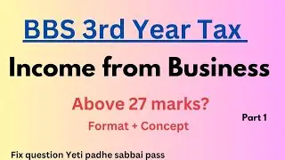 Income from Business BBS 3rd Year Part I Format + Ideas