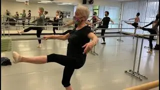 Fondu-rond de jambe exercise at Christina's Adult Ballet