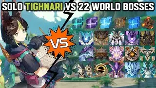 Solo C2 Tighnari vs 22 World Bosses Without Food Buff | Genshin Impact