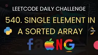 540. Single Element in a Sorted Array || Medium Level Leetcode Problem