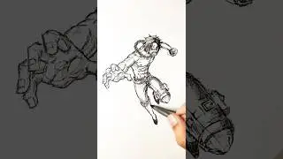 Speed drawing StickMan Ace | OnePiece 