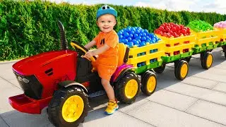 Оливер ездит на Тракторе, ищет потерянные цифры и учится считать