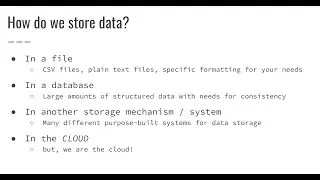 CS1520 Lecture 20: Using Google Cloud Datastore