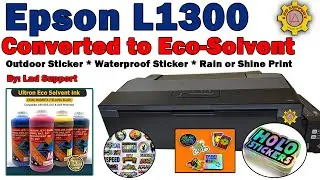 Epson L1300 Converted to Eco Solvent ll 