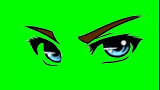 GREEN SCREEN BLINK OF AN EYE LONG