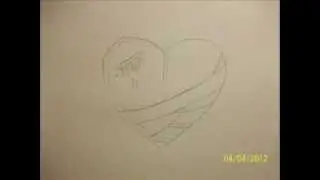 drawing an emo heart real easy step by step in 1 minute