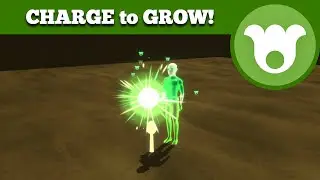 Charging Plants to GROW - NEW Growth Ability Use -  Unity Game Development - WIP Vid 81