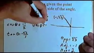 Finding Trig Function Values Given a Point on the Terminal Side 143-8.5.3.a