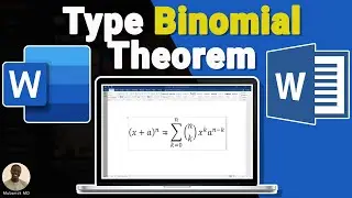 Easiest Way to Type Maths Equation in MS Word | Type Binomial Theorem in MS Word - Full Guide