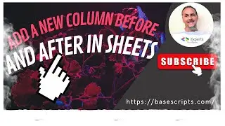 Add a new column before and after in sheets