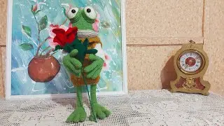 Funny frog with a rose part 1 | Tutorial