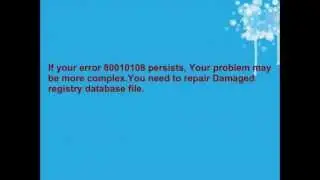 Run-time Error '-2147417848(80010108) Fix