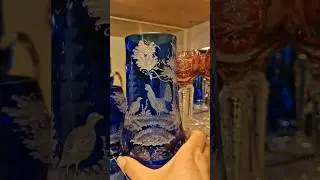 немецкий цветной хрусталь. хрустальные пивные бокалы. коллекционные бокалы. julia vintage