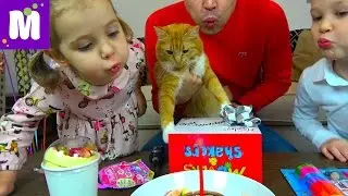 День Рождения Кошечки Мурки / 5 этажный дом и Кролик в подарок