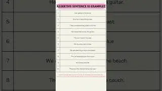 Assertive sentence 10 examples | Boost Your English Skills: 10 Assertive Sentence Examples