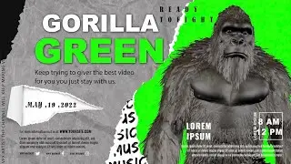 Green Screen Gorilla Walk Attack Animal_Footage