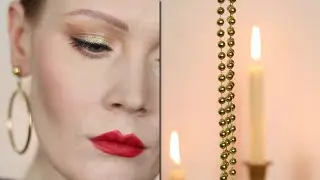 Easy Classic Makeup tutorial (for Holiday season) 💄🍾