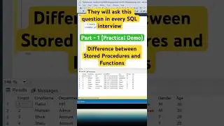 Stored Procedures vs functions - practical demo 
