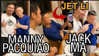 Manny Pacquiao and Jack Ma FaceTiming with Jet Li