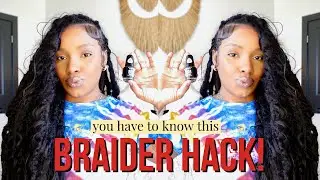 How to get rid of white nail residue on the ends of your boho braids‼️