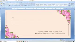 Easy Envelope Design in MS Word | How to Make Envelope in MS Word | Envelope Design in Hindi