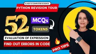 IMPORTANT QUESTIONS | Tokens | Python Revision Tour | CBSE Class 12 Computer Science 🔥