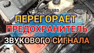 Перегорает предохранитель звукового сигнала. Устраняем