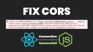 [Fixed] CORS Error in React - Step By Step Guide (Updated!)