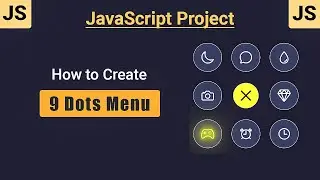 How to Make 9 Dots Navigation Menu Using HTML CSS & JS #html #css #javascript #coding #youtubevideo