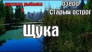 Русская Рыбалка 4. оз. Старый Острог, щука.
