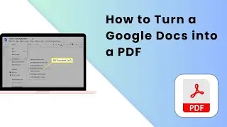 How to Turn a Google Docs into a PDF | How to Convert a Google Doc into a PDF