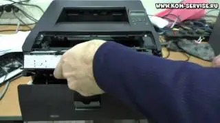 Как вытащить картридж из принтера HP LJ 400 / M401 / M425. Как вставить бумагу.