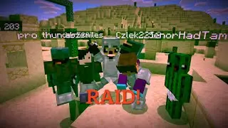 We did A RAID on my MINECRAFT WORLD! (Minecraft Survival)