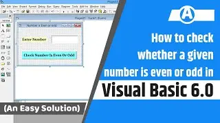 How to check whether a given number is even or odd in visual basic 6.0